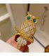 XSB146 - Golden Owl Saree Brooch